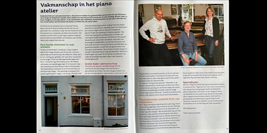 In het artikel van de WijKrant Rivierenbuurt/Spuikwartier vertellen Jos de Ling, Joachim Stepanik en Rani van Emmerik van het Piano Atelier over het ambacht als Pianotechnicus.